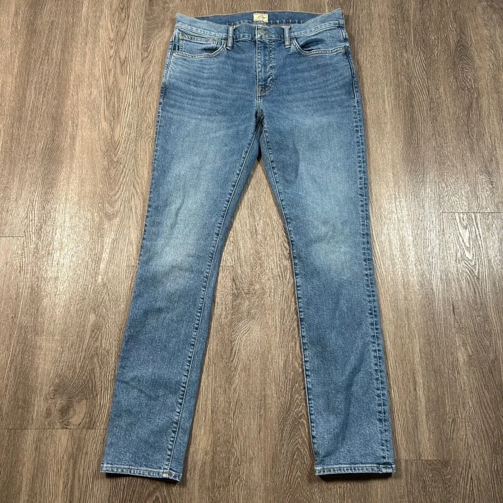 J Crew 250 Stretch Jeans 33x32 Blue Slim Tapered Leg Denim Pants